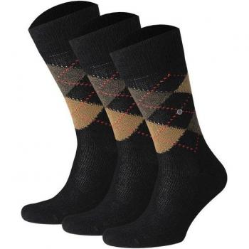 Burlington Calzini in Tessuto Misto Marrone Cachi Rosso Nero