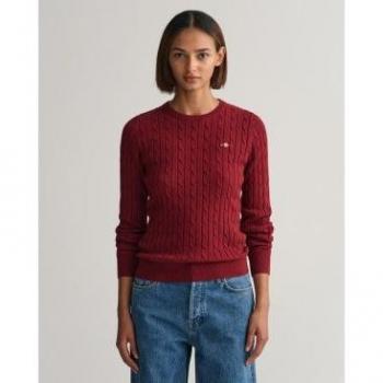 GANT Damen‑Sweater Stretch‑Coton Kabel Design