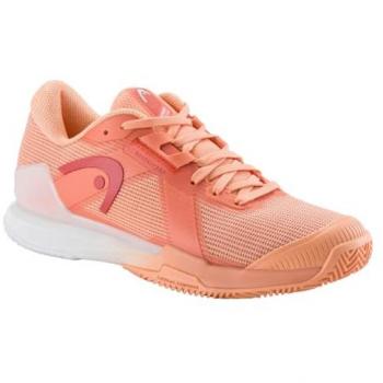 Head Sprint Pro 4.0 Tennis Padé Filles Corail Blanc