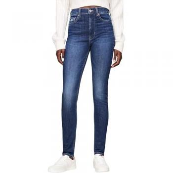 Jeans Tommy Sylvia Hgh Skn Azul – Corte Alto, Material Orgánico