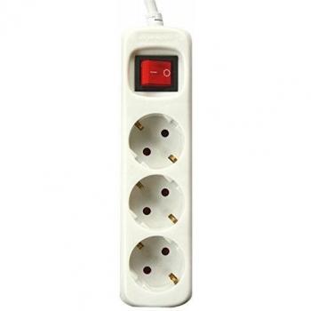 Regleta Enchufes 3 Tomas con Interruptor Silver Electronics 9637 3680W (3 m) Silver Electronics