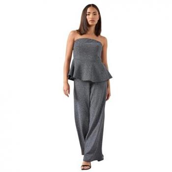 Top Peplum Nuit Métallique