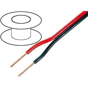 Câble haut-parleurs 1 m 2×0,75 mm² OFC noir-rouge – Lot 100