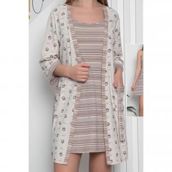 Cappotto leggero notturno con cintura di cordino, kit doppio di tessuto blu scuro