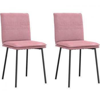 Silla Comedor Negro Terciopelo 2 Unidades