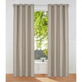 Bruno Banani Lagan-Vorhänge – 2‑Stück-Set, blickdicht, Mikrofasermaterial, Polyester, gewebt, einfarbig, Shop‑Hit