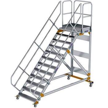 Aluminium-Steigleiter Plattformtreppe 45° 12 Stufen