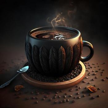 Peinture imprimée sur verre Café Noir 45 cm × 45 cm (CEANOTHE)
