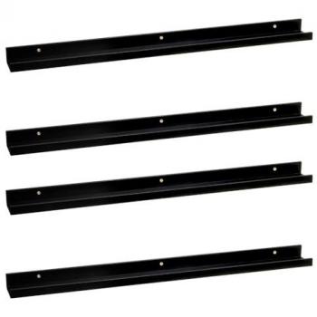 Set de repisas de MDF negro para cuadros