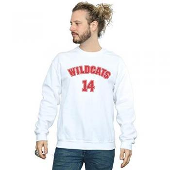 Disney Herren High School Musical Wildcats 14 Sweatshirt für Männer Weiß