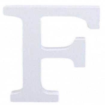 Letras de Madera para Bodas Letra F H 11 cm Blanca