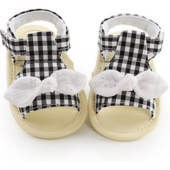Baby Girls Soft Summer Plaid Shoes 0-18M