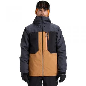 Quiksilver Dawson Schneejacke – Herren, True Black, Kapuzenmodell