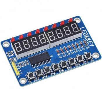 Módulo de Teclado y Pantalla LED TM1638 8 bits