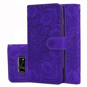Protector Cartera Samsung Galaxy S8 Plus Piel Sintética Mandala Morado