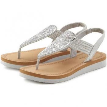 Venice Beach Sommerschuh Damen Sandale Grau
