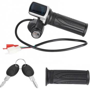 Poignée d'accélérateur numérique 60V avec guidon et compteur LED pour scooter