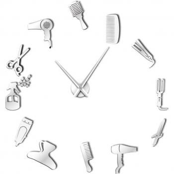 Horloge Murale Autocollante Coiffeur