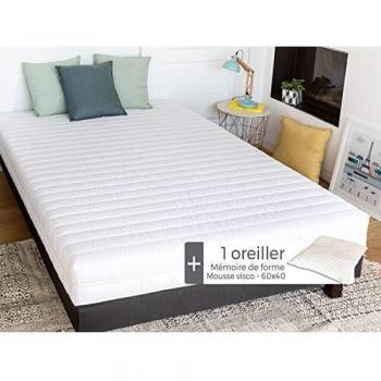 Mousse Haute Densité 90x190 Ergo + Oreiller Forme 60x60