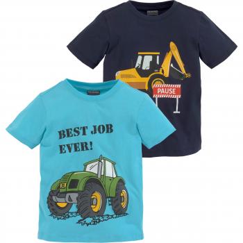 KIDSWORLD BEST JOB EVER! 2‑Pack T-Shirt – Kurzarm, bedruckt, Rundhals, Baumwollmaterial