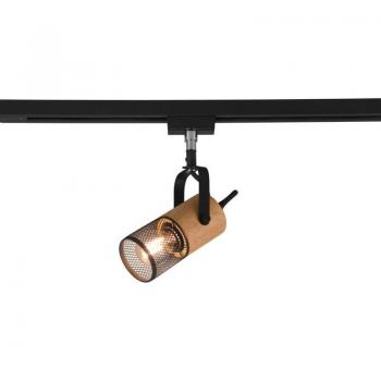 Spot Orientabile Duoline H.16 CM Metallico e Legno