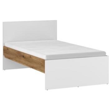 Lomadox Jugendbett RISBY-129, 90x200 cm, weiß mit Eiche