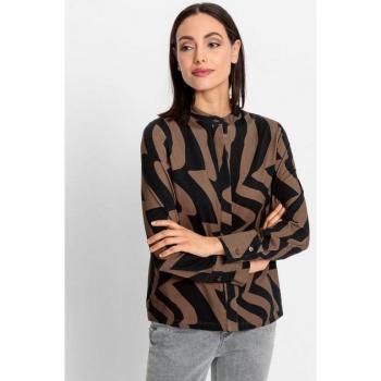 Jersey-Bluse in Braun von HEINE