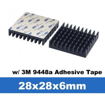 Aluminum Heat Sink with Thermal Adhesive for RAM Cooling, 10 Count