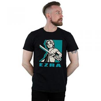 Star Wars Men's Rebels Ezra T-Shirt Black Large