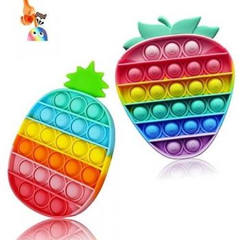Titosha 2 Packs Pop It Fruit Jouet Anti-Stress