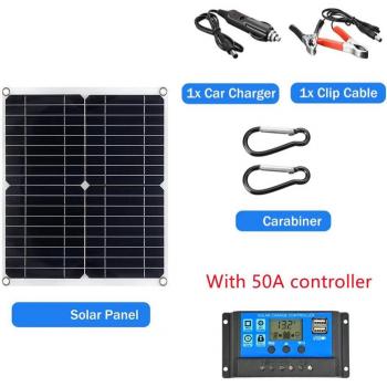 SolarPack 600W: Placa USB 18V, Batería Al Aire Libre e Inversor 100A