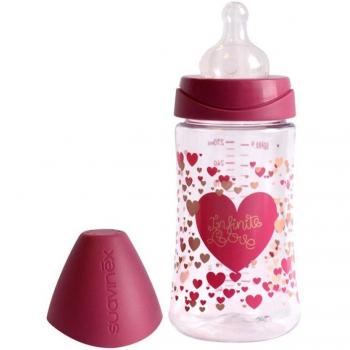 Biberon Suavinex Glamour con Ampio Beccuccio e Tettarella in Silicone da 360 ml