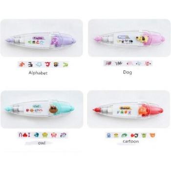 Press Type Animal Diary Correction Tape