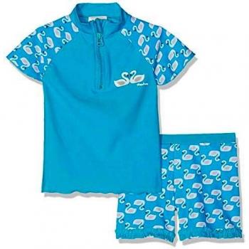 Playshoes UV-Schutz Ensemble de Bain Schwäne Turquoise 86/92 Bébé Fille
