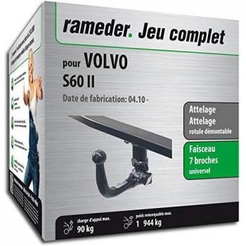 Attelage Boule Démontable Rameder pour Volvo S60 II avec Câblage 7 Broches