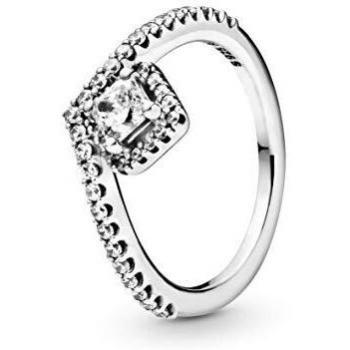 PANDORA Funkelnder Ring Quadrat Silber 198420C01