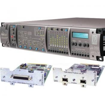 Prism Sound ADA-8XR 8-Channel Audio Interface, equipped with 8C-AD, 8C-DA, 8C-AES and 8C-FW I/O Modules