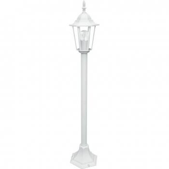 Bolardo Exterior Milano 105 cm, Difusor de Cristal Blanco, IP44