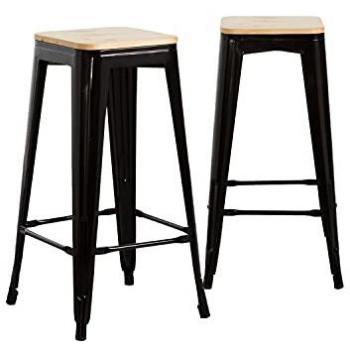 Par de Taburetes Strong Industrial (Madera 43x43x77 cm) – Pack