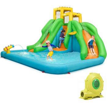 SuperGonfiabile Castle 3 in 1: Scivolo, Arrampicata, Piscina con Soffiatore