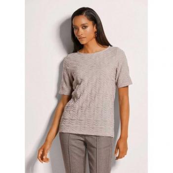 Klassisches MADELEINE Rundhals-Shirt in Cappuccino
