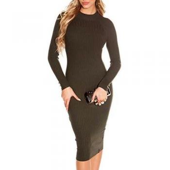 Strickkleid im Midi-Style mit sexy Rücken One Size