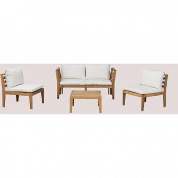 Conjunto Filips de Jardín con Sofá y Mesa de Acacia