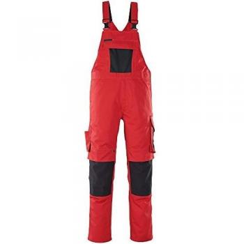Mascot Berufslatzhose Leipzig, 12069-203, C58, 82 cm, rot/schwarz