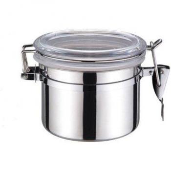 Sealed Stainless Steel Jar for Sugar, Tea, Coffee, and Seasoning