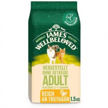 Premium Grain‑Free Turkey & Veg Dry Cat Food – Brown, 1.5 kg