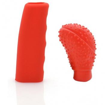 Rubber Gear Shift Knob and Handbrake Cover for Volkswagen Touran, Fox, Touareg2, Golf A5 GT MK7
