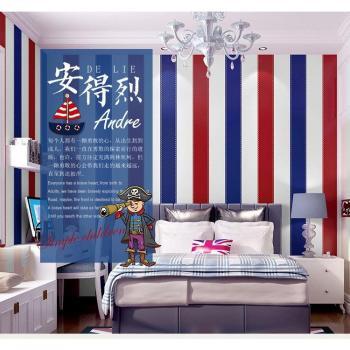 Retro Boy's Room Wallpaper