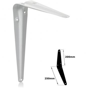 Elegant White London Pattern Shelf Brackets for Shelving 200 x 250 mm Pack of 015