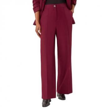 Pantalons Relaxed Fit Rouges à Jambes Larges Roman